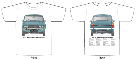 Sunbeam Rapier Fastback 1967-76 T-shirt Front & Back